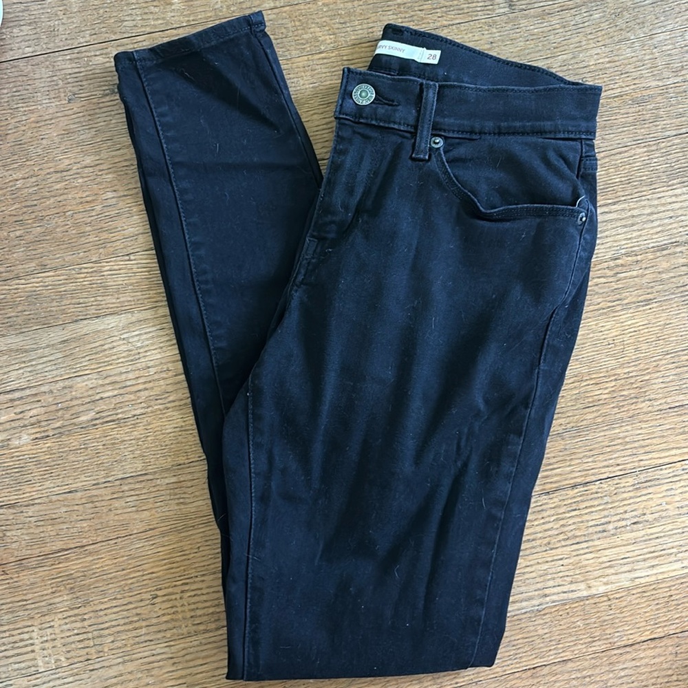 Full length curvy-skinny Levi jeans